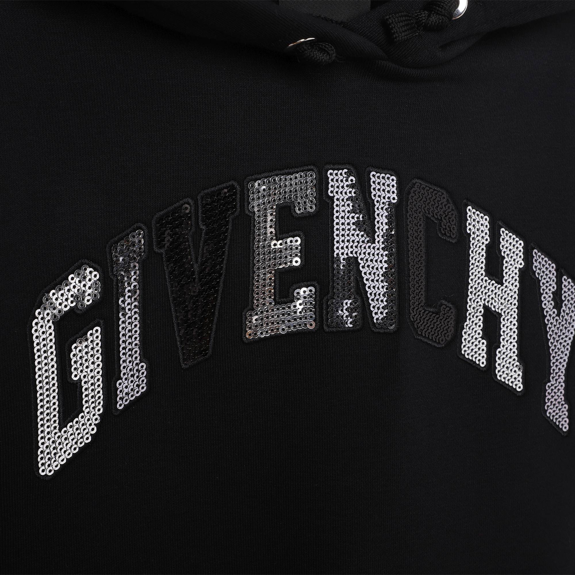 Givenchy Logo Hooded Dress in Black