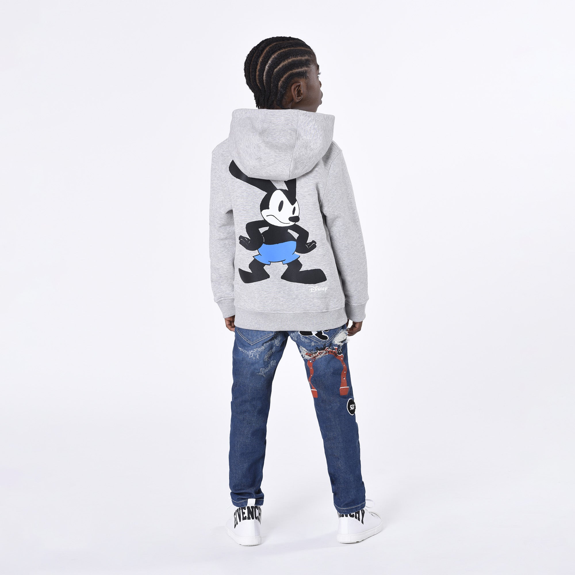 Givenchy Boys Logo Hoodie in Grey