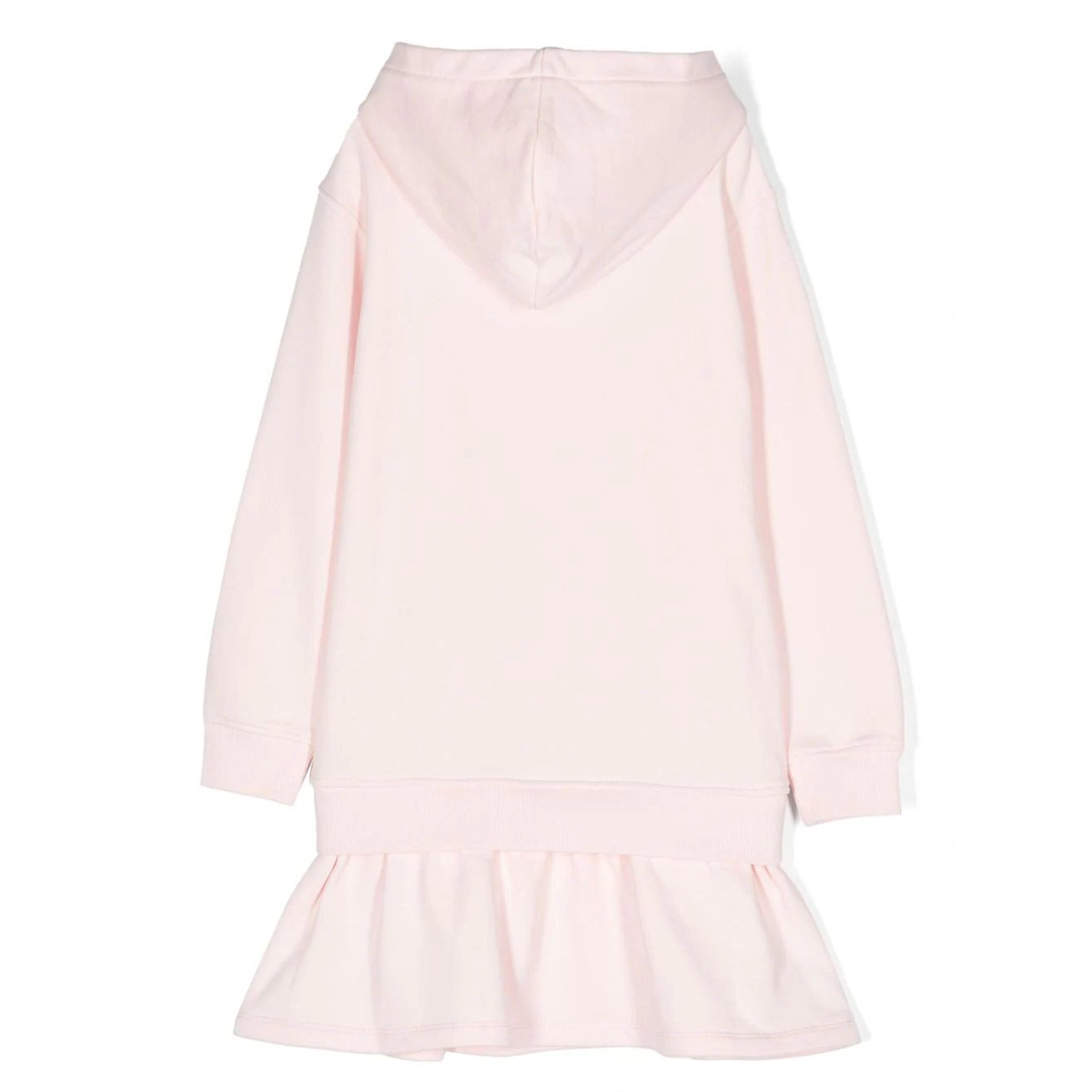 Moschino Girls Couture Logo Hooded Dress in Pink