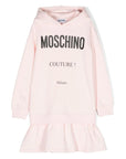 Moschino Girls Couture Logo Hooded Dress in Pink