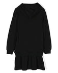 Moschino Girls Couture Logo Hooded Dress in Black