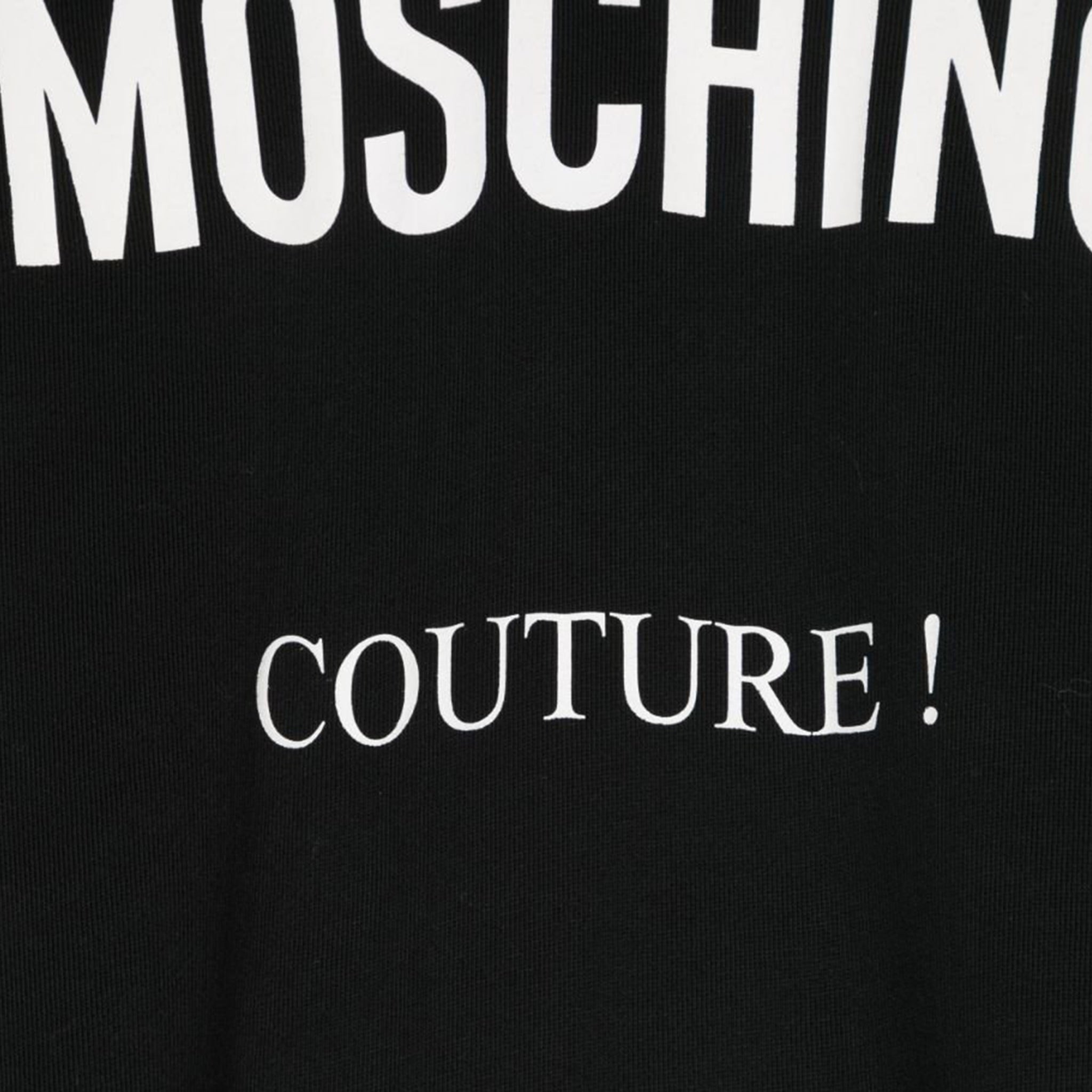 Moschino Girls Couture Logo Hooded Dress in Black