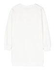 Moschino Girls Teddy Logo Dress in White