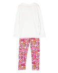 Moschino Girls T-shirt and Leggings Set in Pink / White