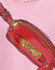 Moschino Girls Bag Logo Dress in Pink
