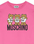 Moschino Girls Teddy Logo Dress in Pink