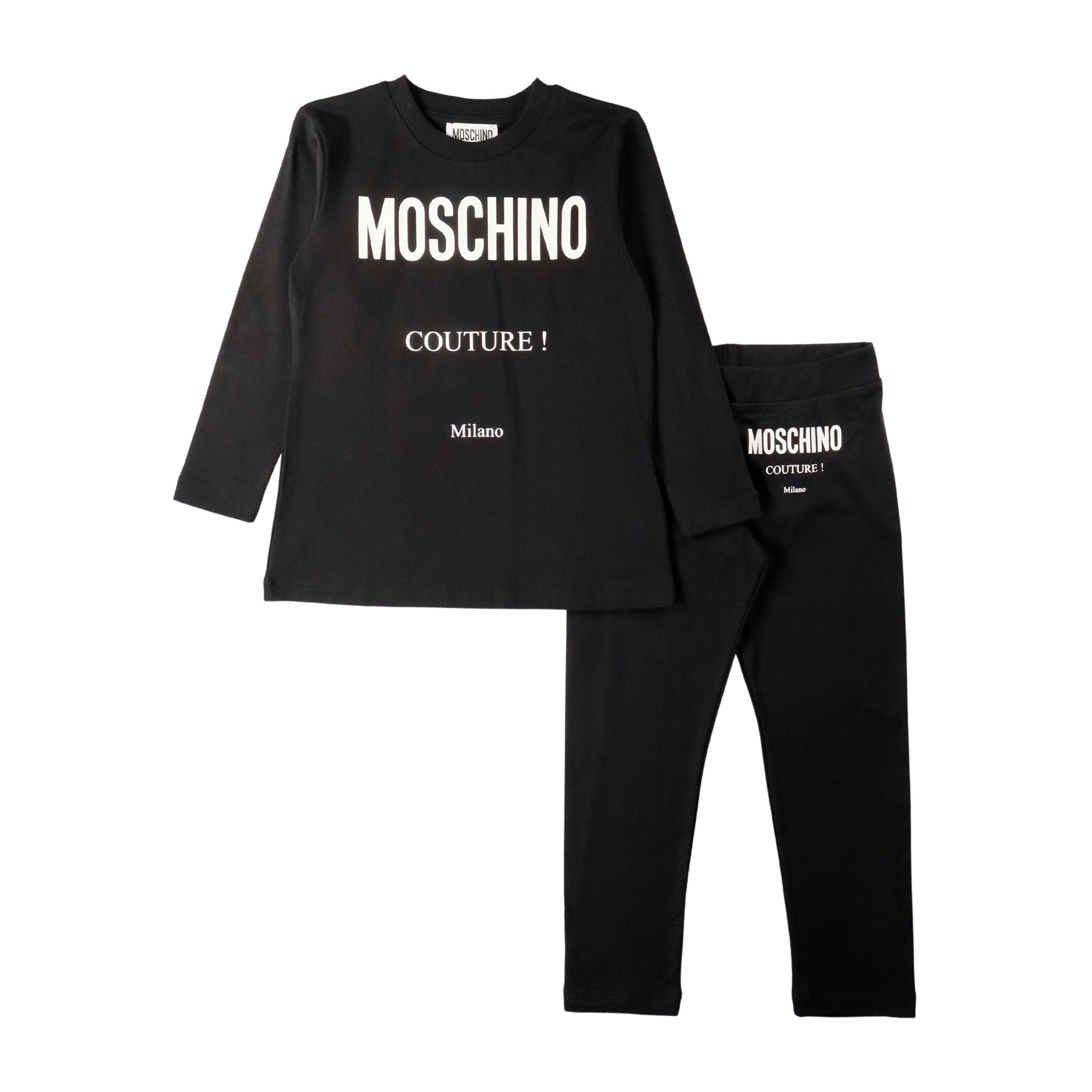 Moschino Girls T-shirt and Leggings Set in Black