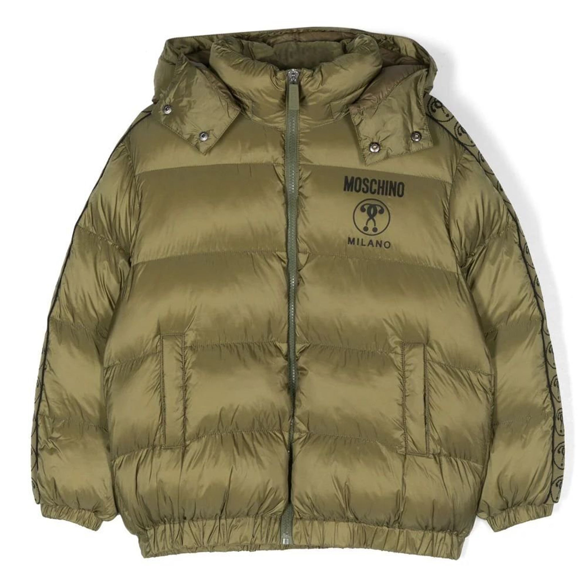 Moschino Tape Logo Jacket in Olive Green