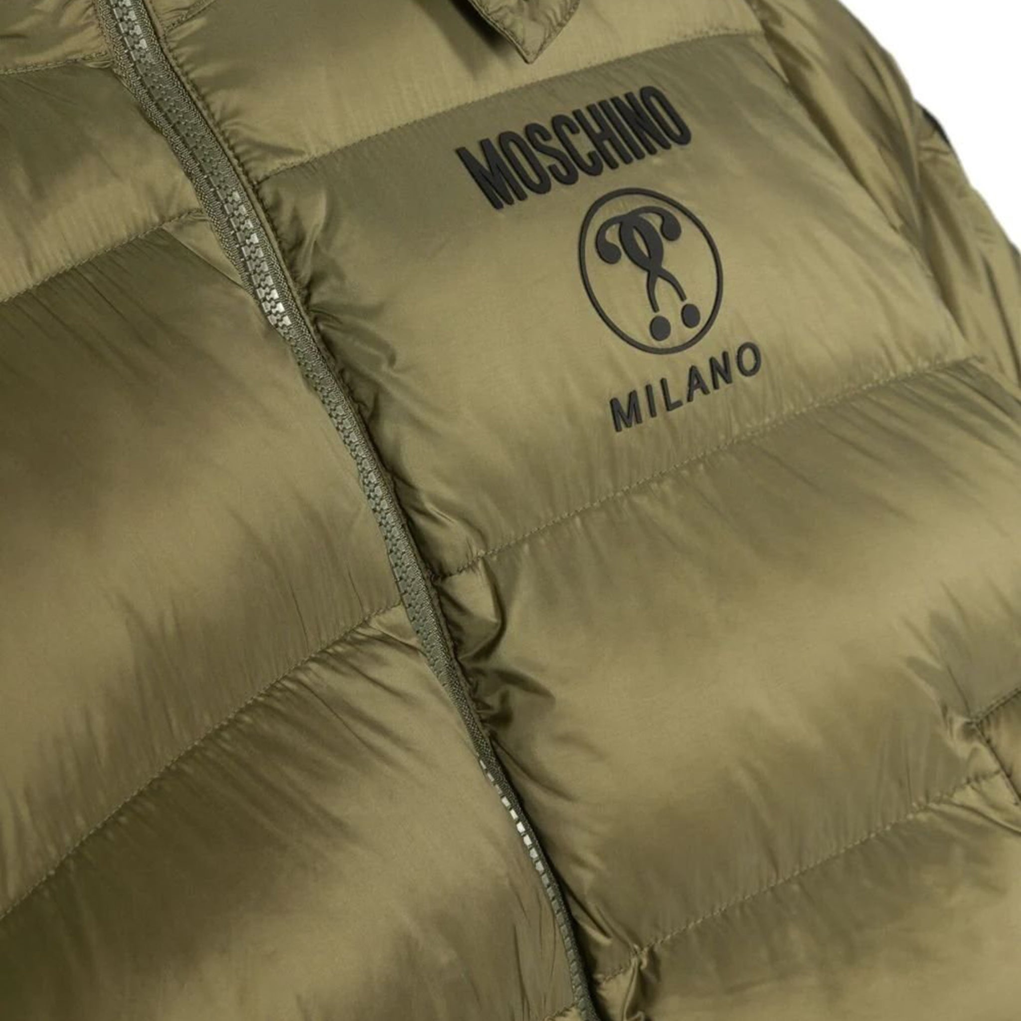 Moschino Tape Logo Jacket in Olive Green