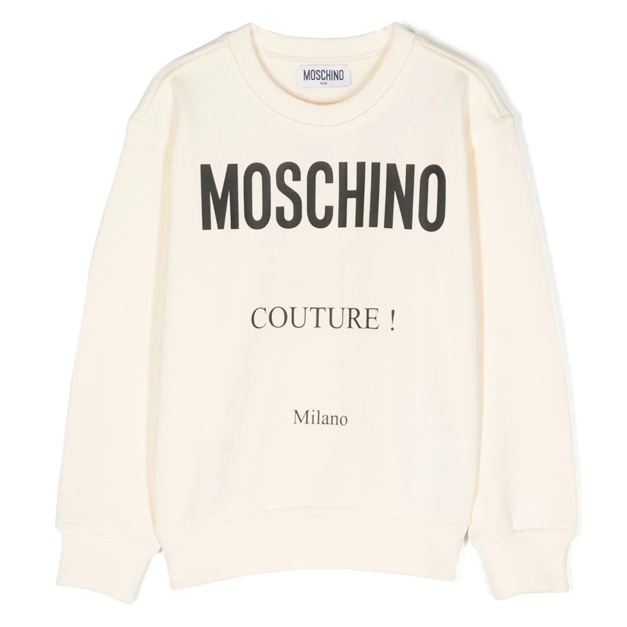 Moschino Girls Couture Logo Sweater in Cream