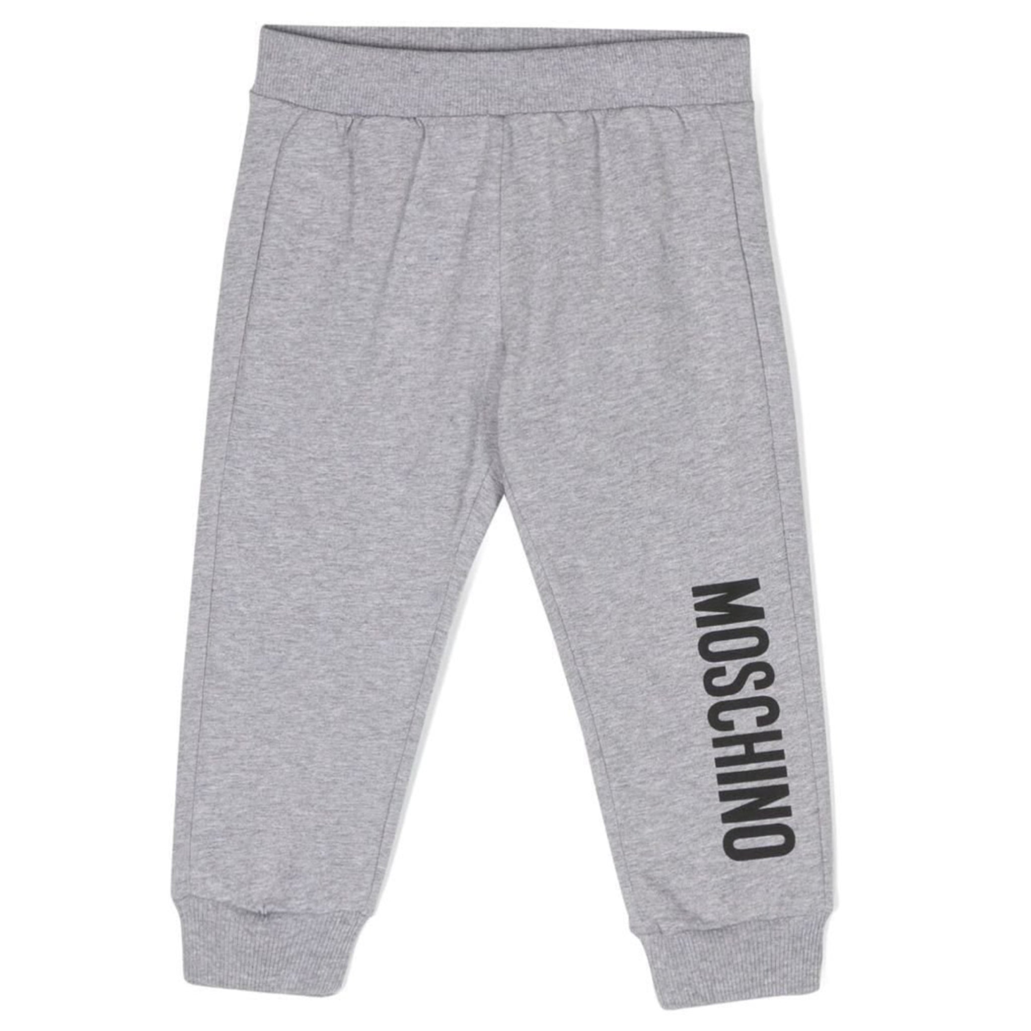 Moschino Boys Logo Joggers in Grey