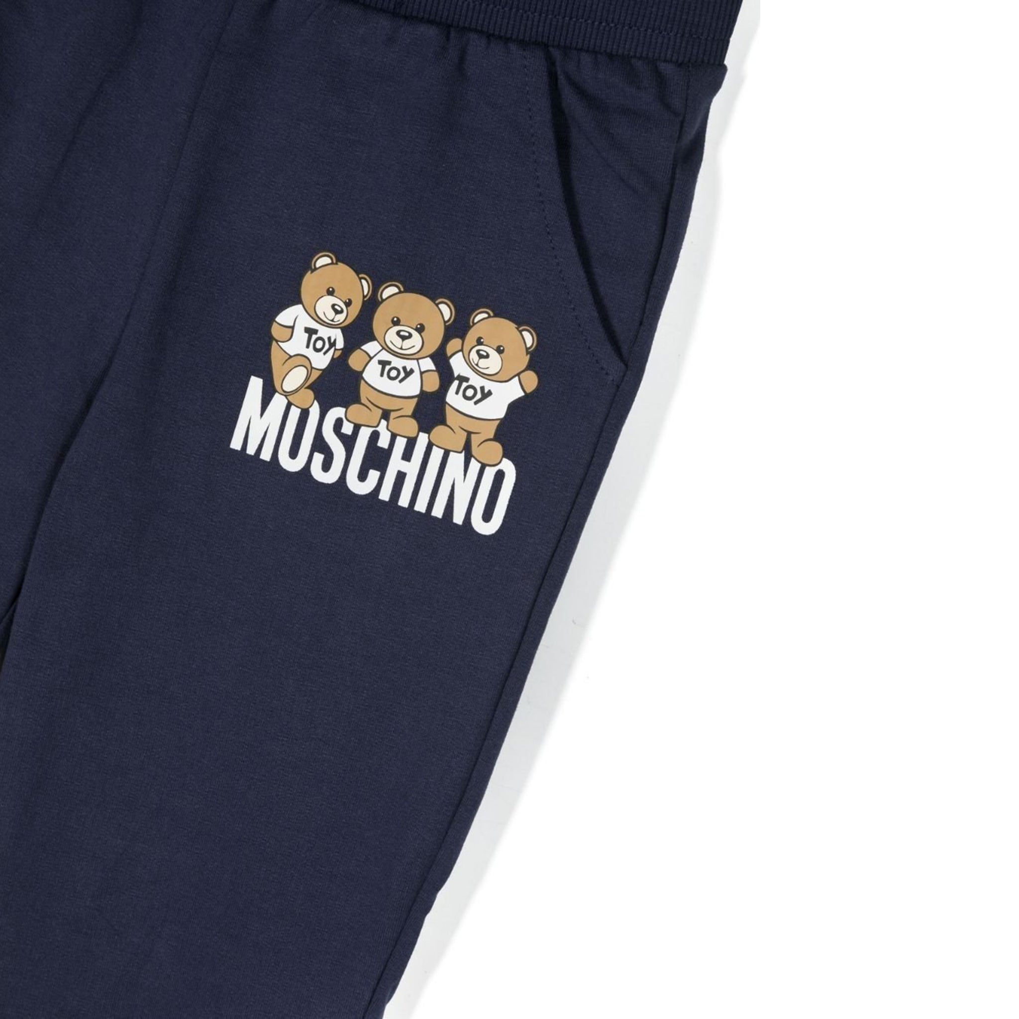 Moschino Boys Teddy Logo Joggers in Navy
