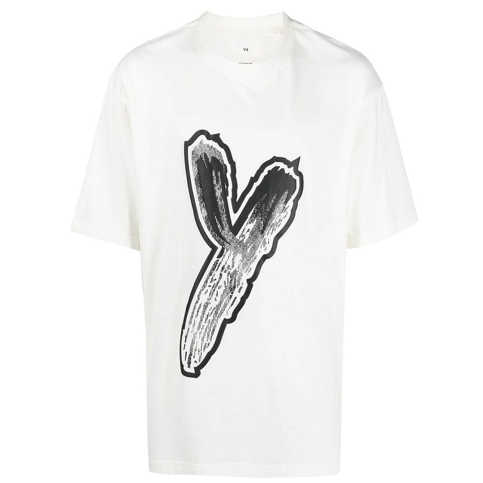 Y-3 Mens Graphic Logo T-shirt White