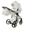 Ex Display Junama  Fluo Individual 3 in 1 Travel System - White/Gold
