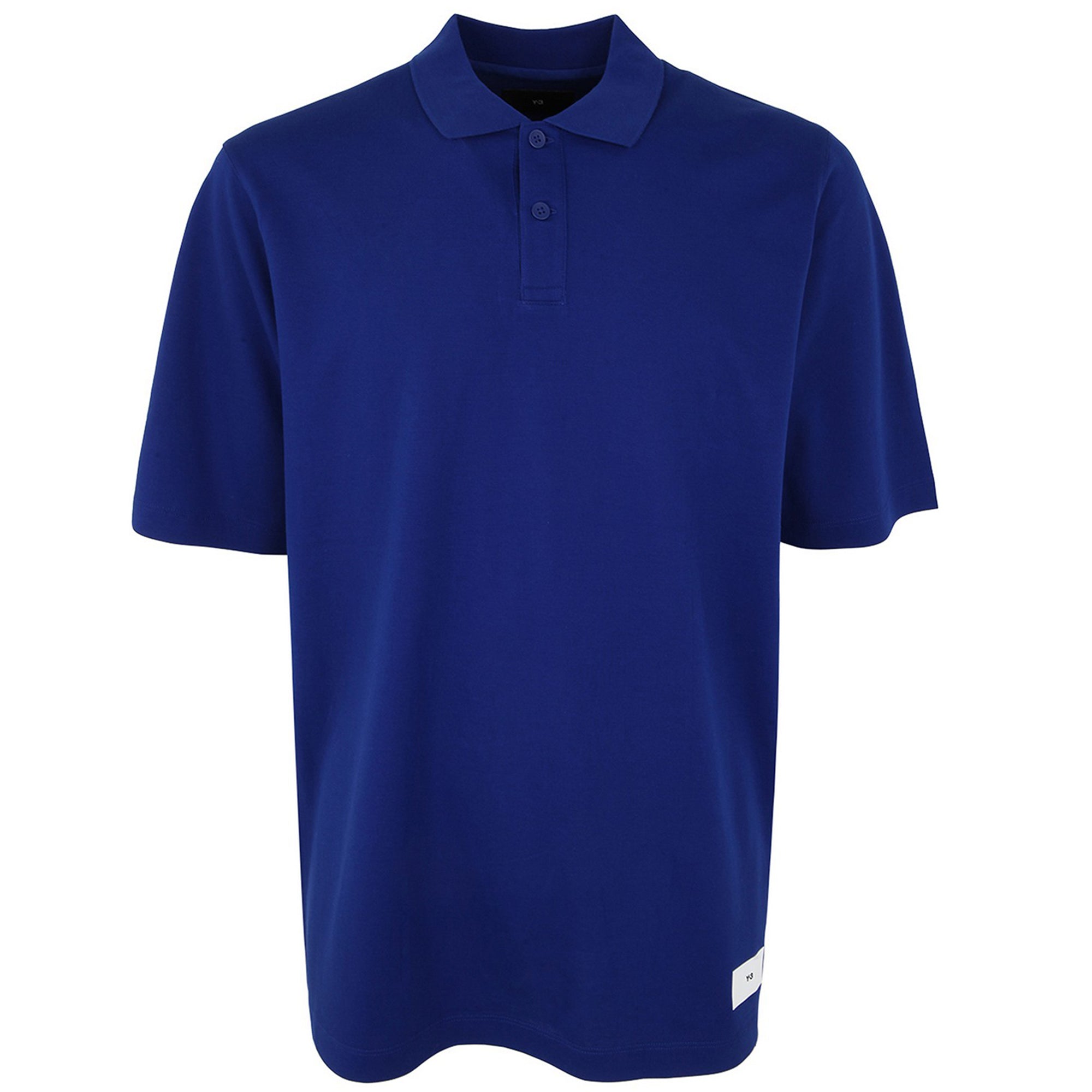 Y-3 Unisex Short Sleeve Polo Shirt Blue