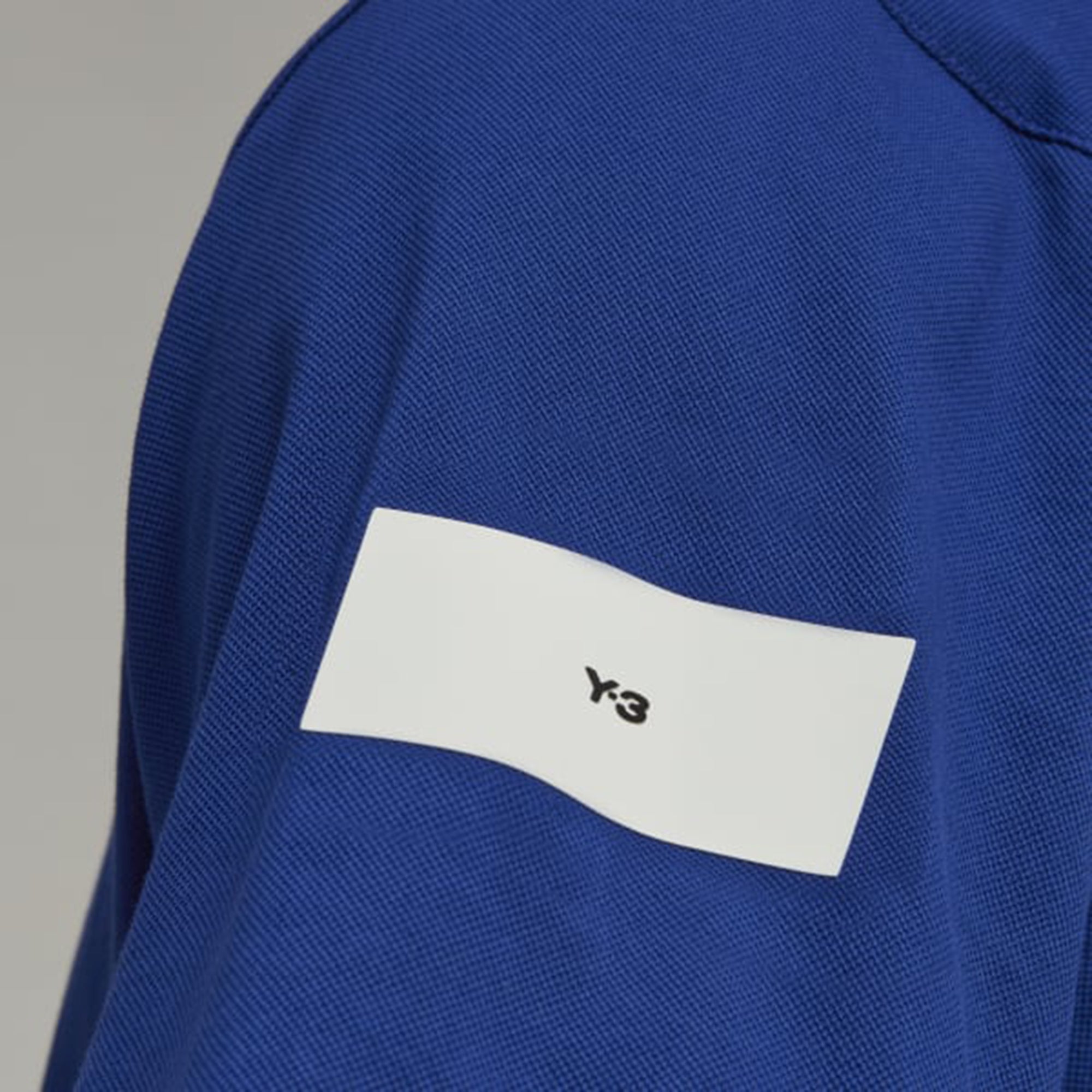 Y-3 Unisex Short Sleeve Polo Shirt Blue