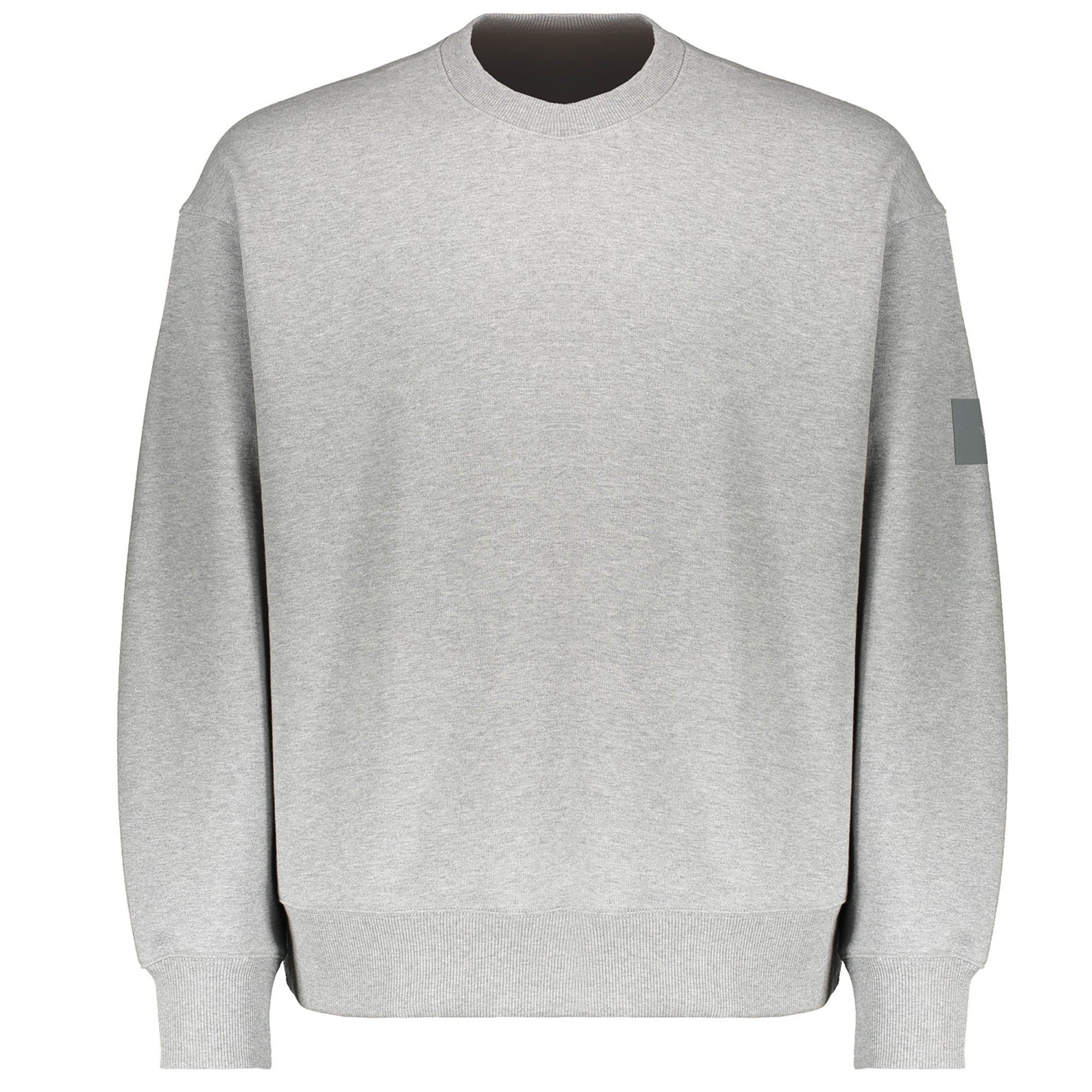 Y-3 Mens Organic Terry Crew Neck Sweater Grey