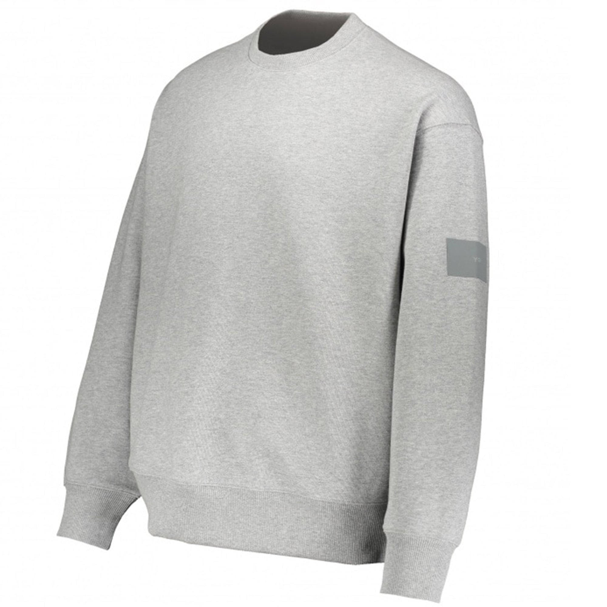 Y-3 Mens Organic Terry Crew Neck Sweater Grey