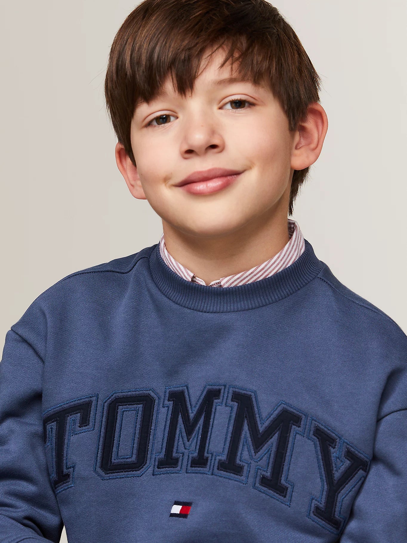 Tommy Hilfiger Varsity Logo Crew Neck Sweatshirt Blue