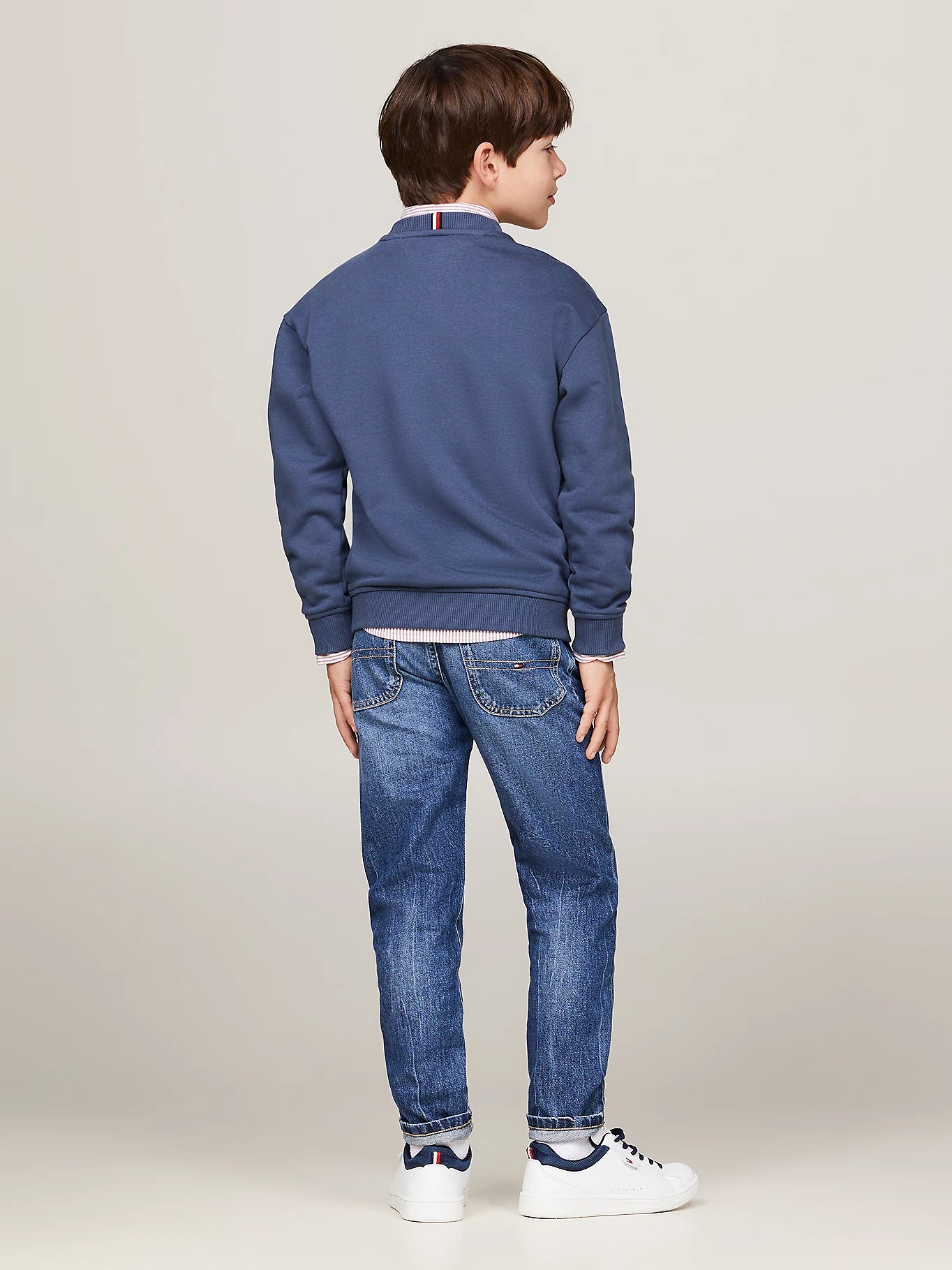 Tommy Hilfiger Varsity Logo Crew Neck Sweatshirt Blue