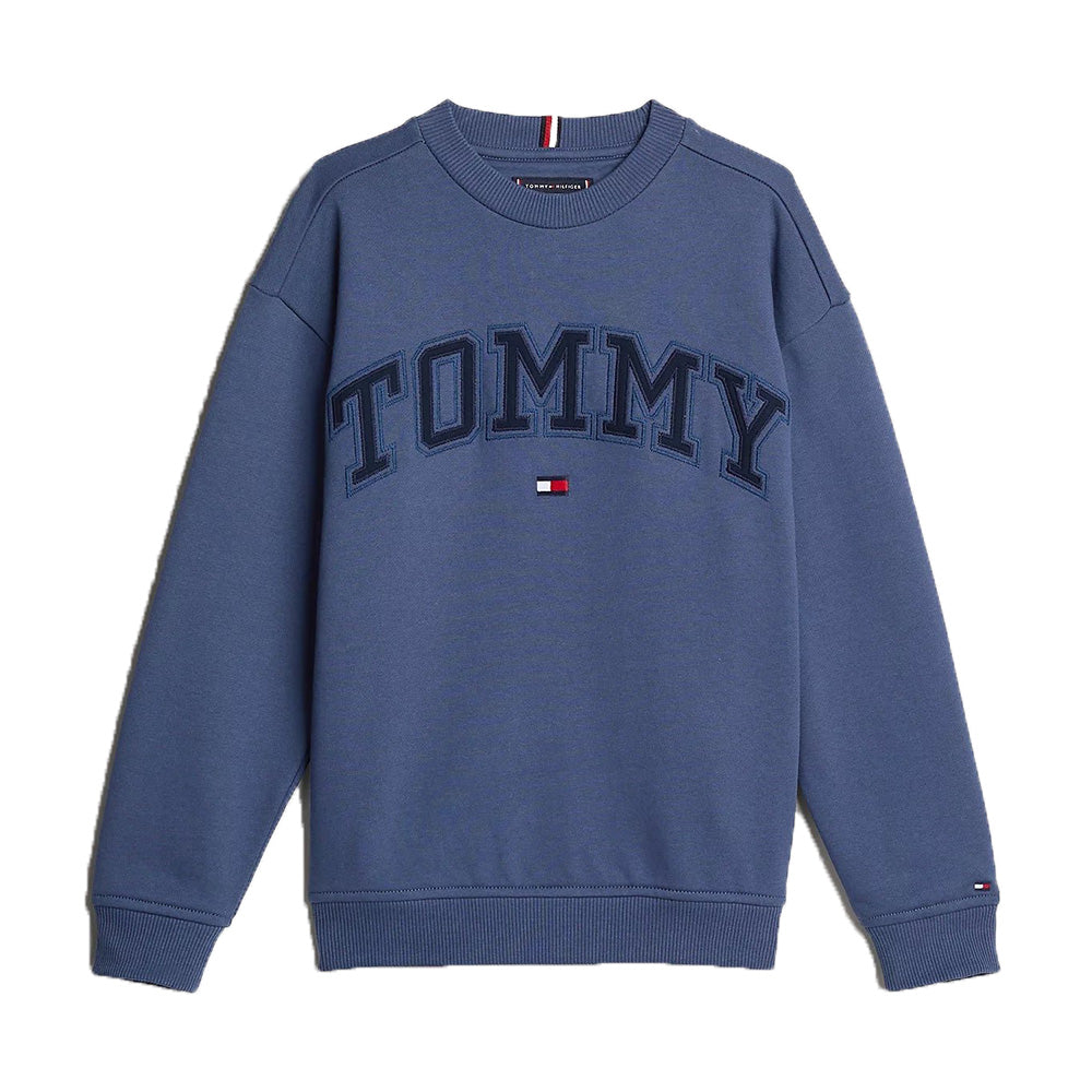Tommy Hilfiger Varsity Logo Crew Neck Sweatshirt Blue