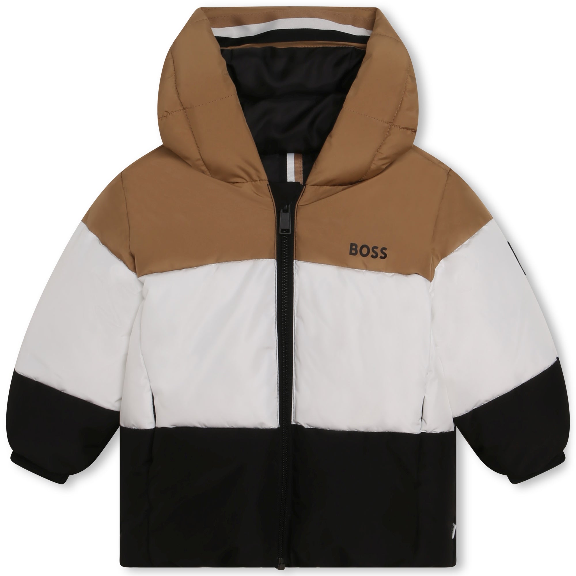 Boss Baby Boys Three Colour Jacket in Black / White / Brown