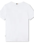 Boss Boys Three Colour Logo T-shirt in White