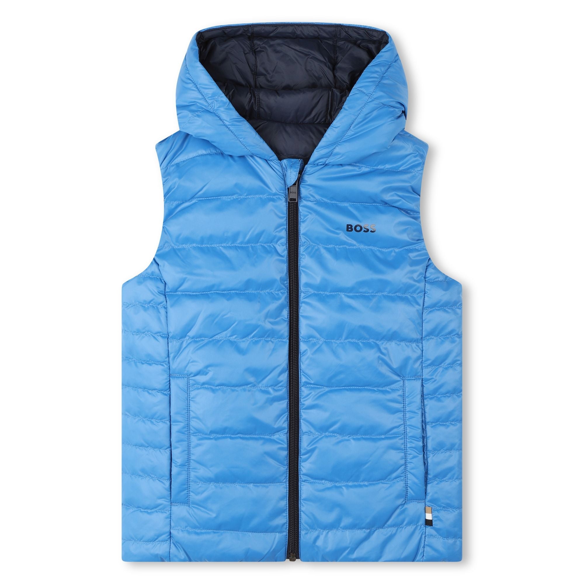 Boss Boys Reversible Gilet in Black / Blue