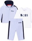 Boss Baby Boys Tracksuit & T-shirt Set in Blue and White