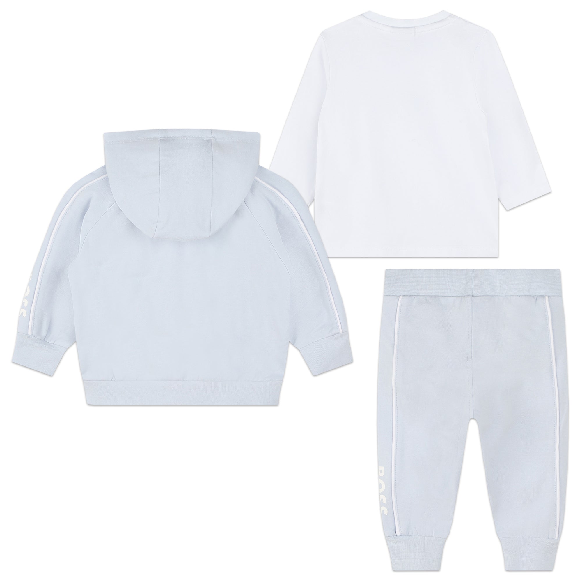 Boss Baby Boys Hoodie, T-shirt and Pants Tracksuit Set in Blue / White