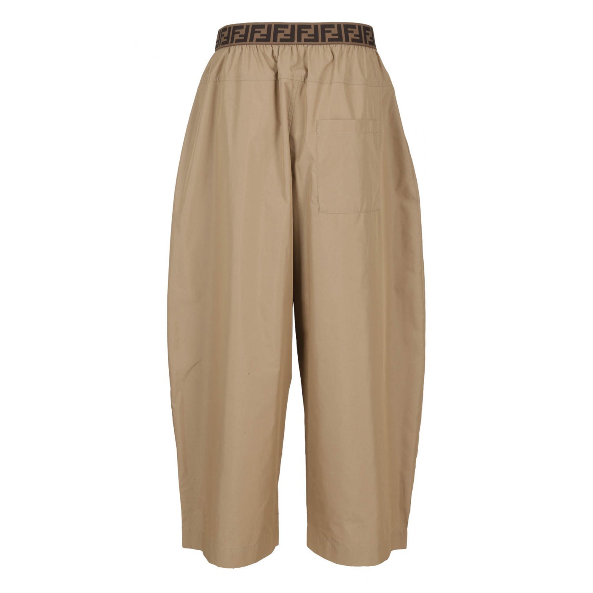 Fendi Girls Nylon Trench Pants Brown