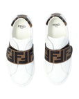 Fendi Unisex Monogrammed Sneakers White