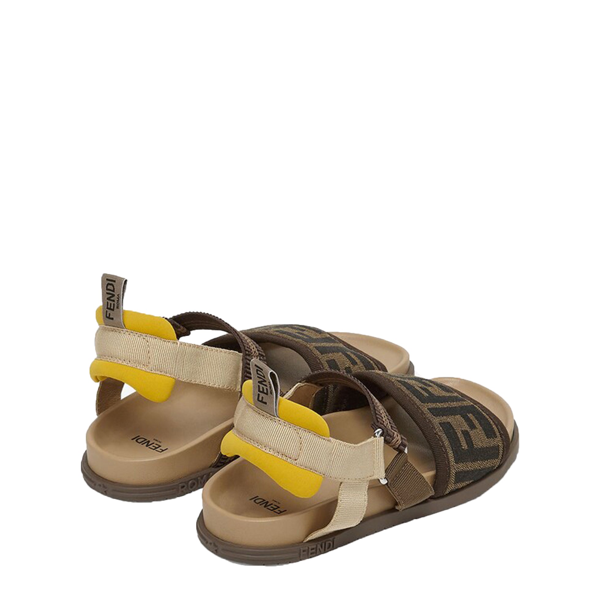 Fendi Girls FF Sandals Brown