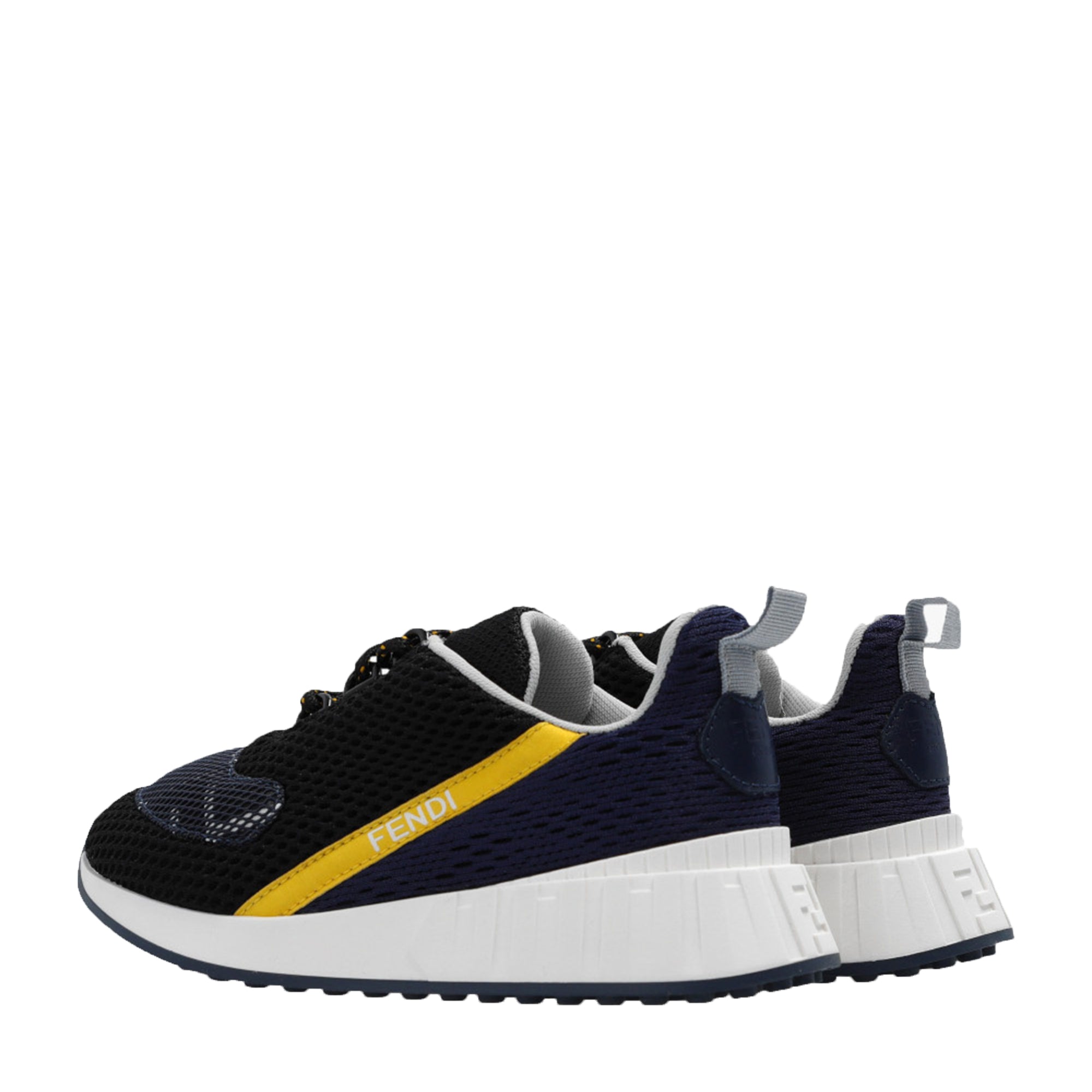 Fendi Boys Sneakers Logo Navy Blue