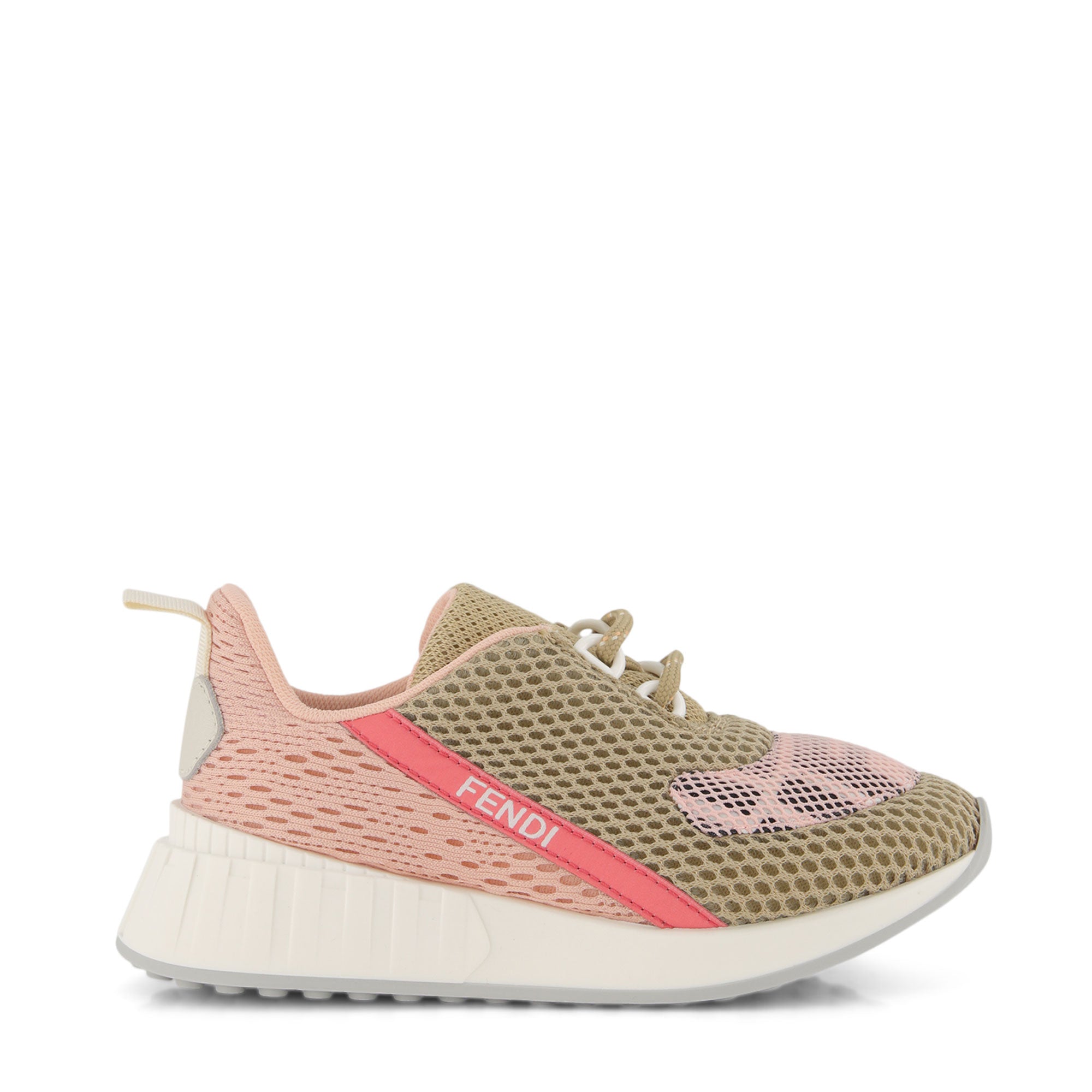 Fendi Girls Sneakers Logo Light Pink