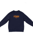 Fendi Boys Logo Sweatshirt Navy