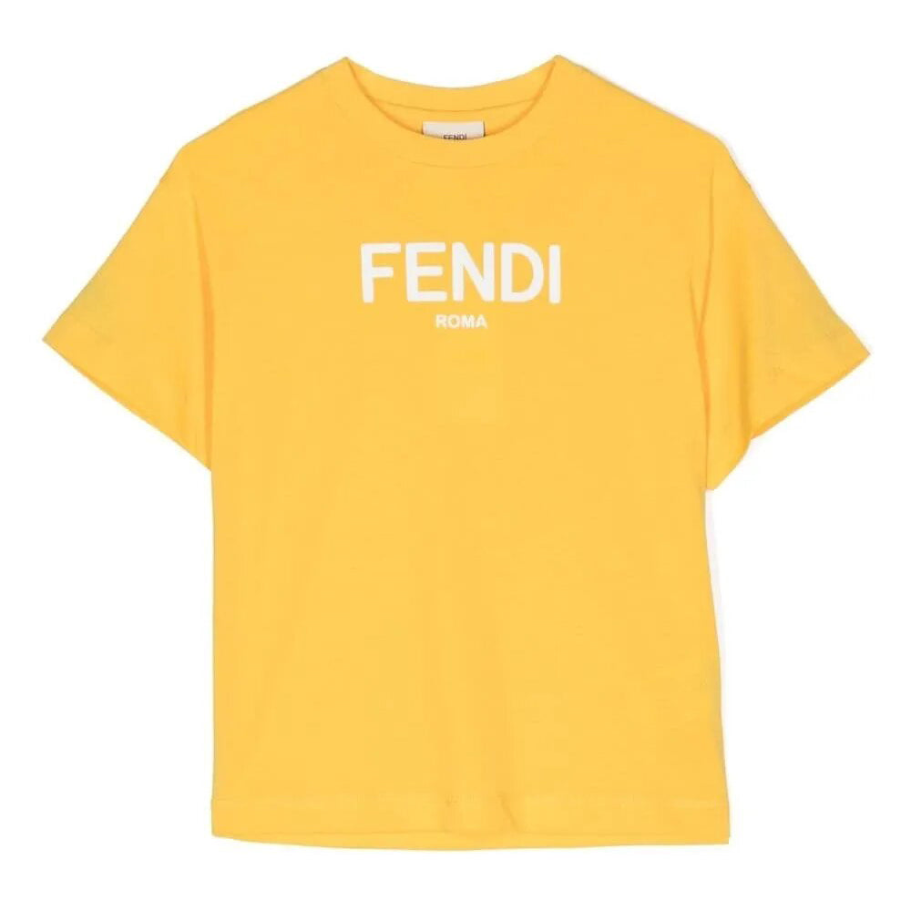 Fendi Boys T-Shirt Logo Yellow