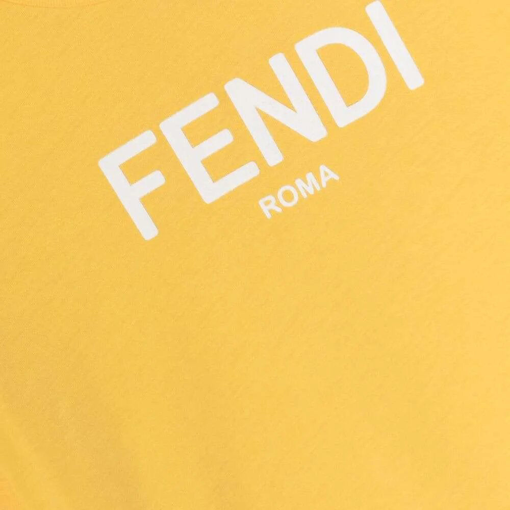 Fendi Boys T-Shirt Logo Yellow