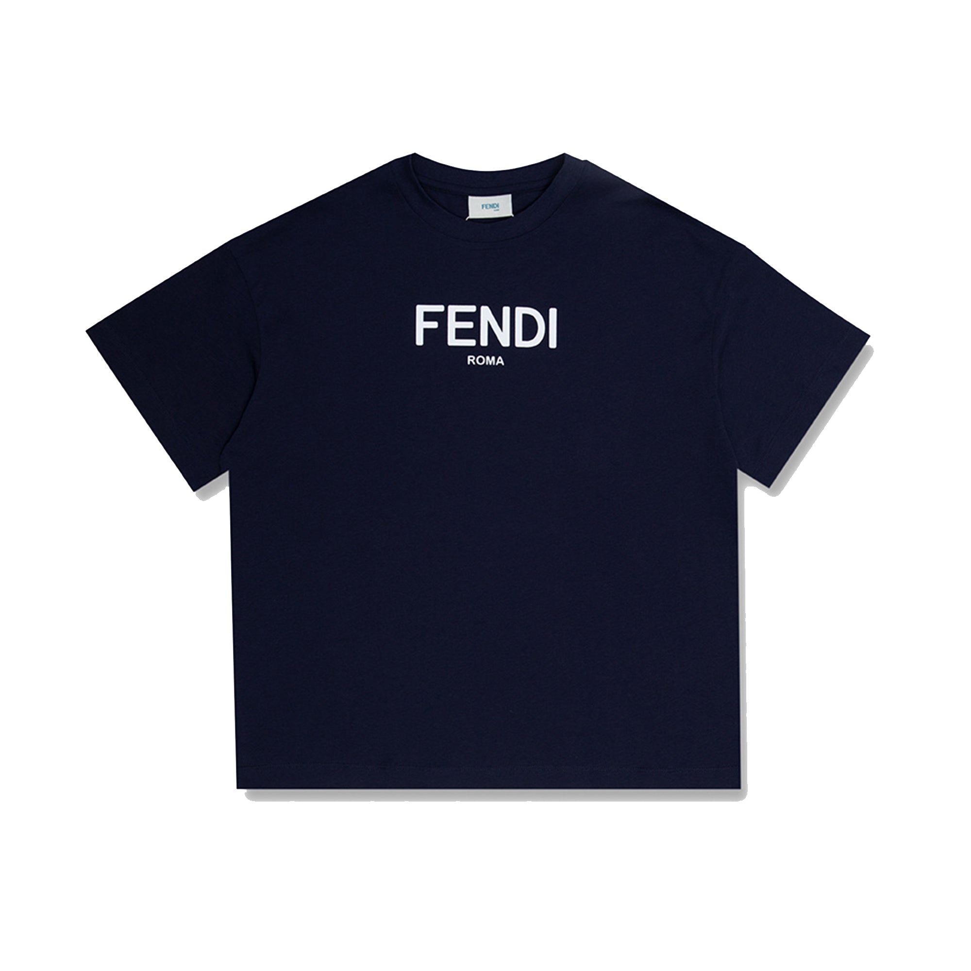 Fendi Boys T-Shirt Logo Navy