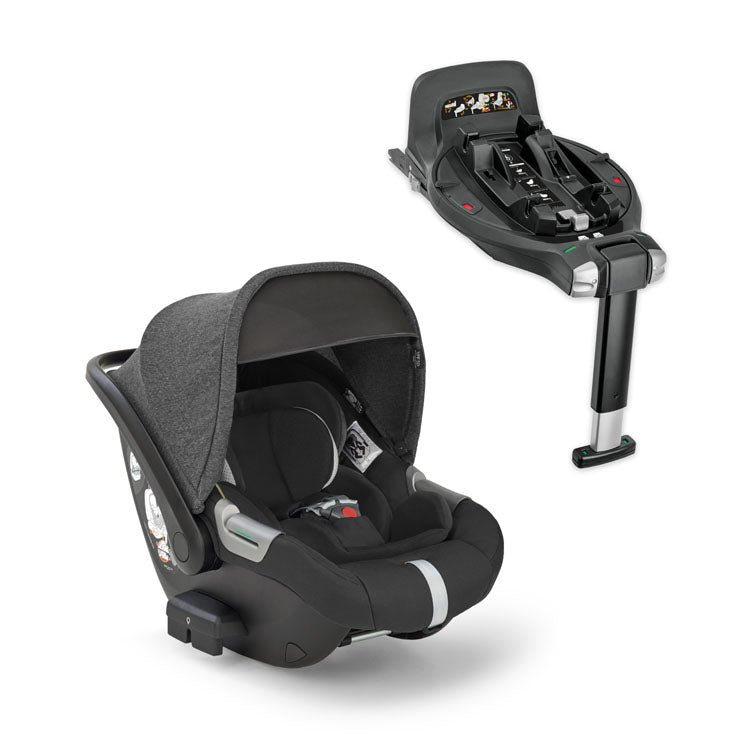 Electa System Upper Black with Darwin Infant car seat and 360° i-Size base