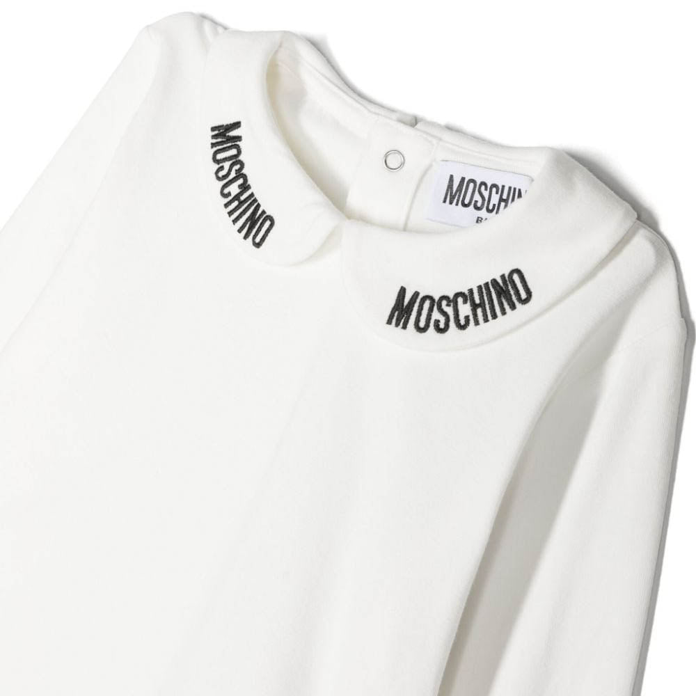 Moschino Baby Girls T-shirt and Skirt Set in White / Navy Denim