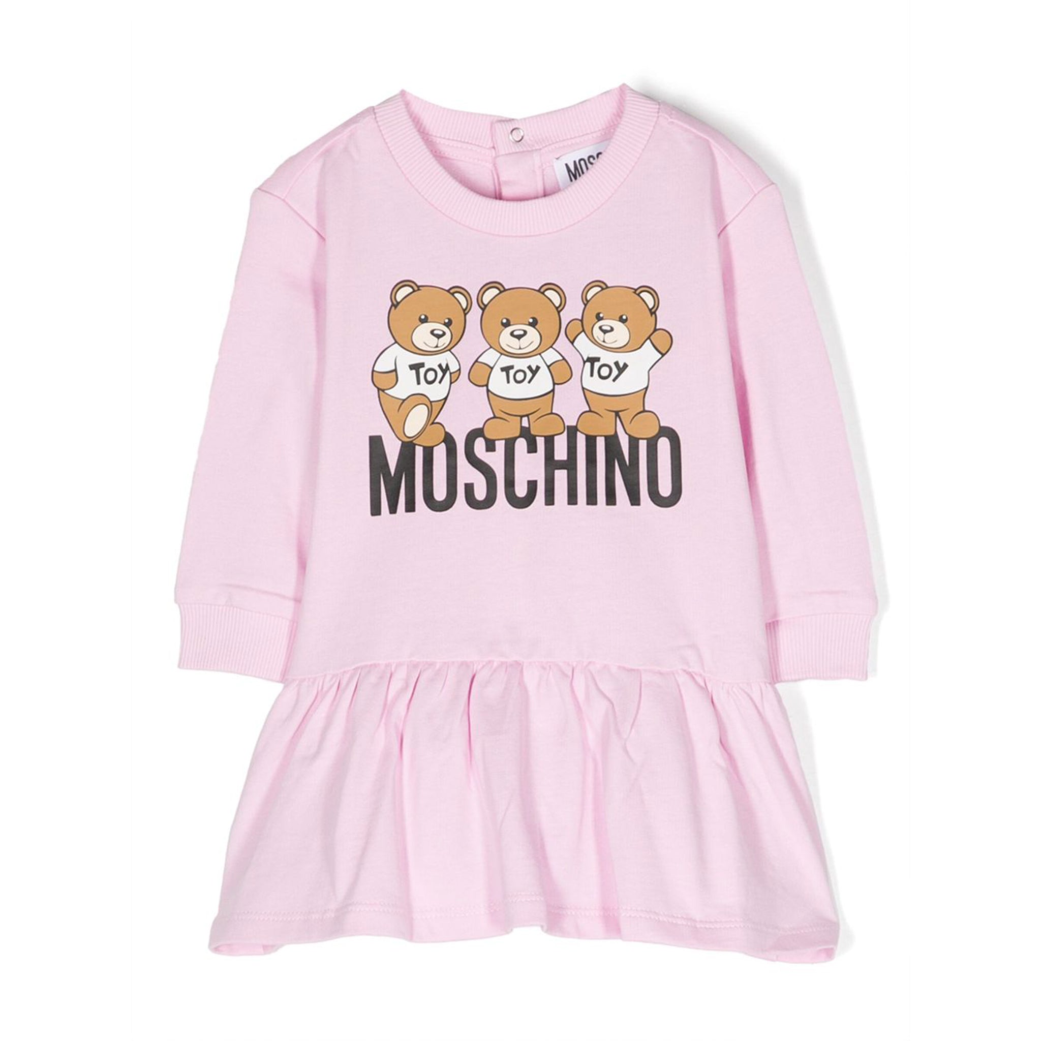 Moschino Baby Girls Teddy Sweater Dress in Pink