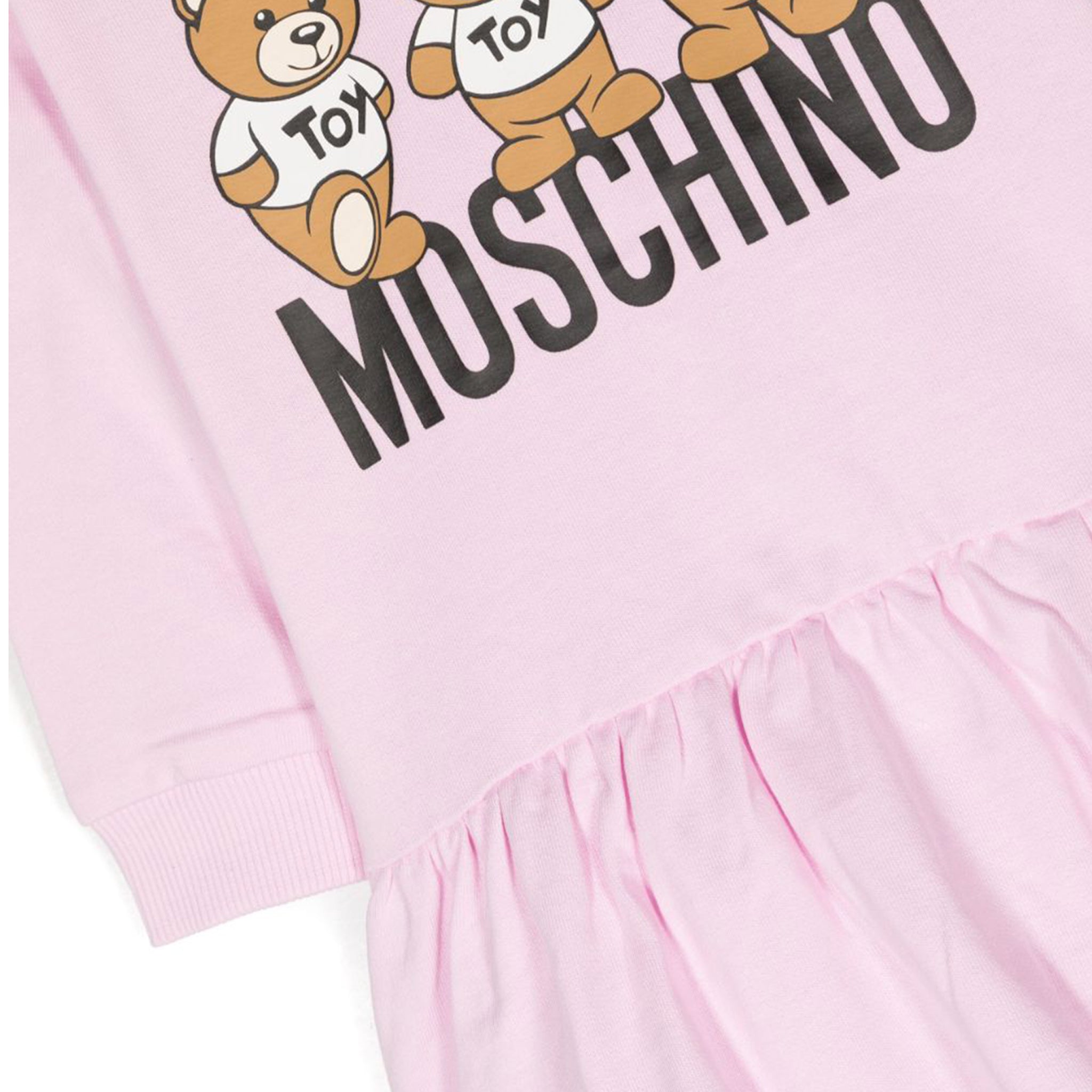 Moschino Baby Girls Teddy Sweater Dress in Pink