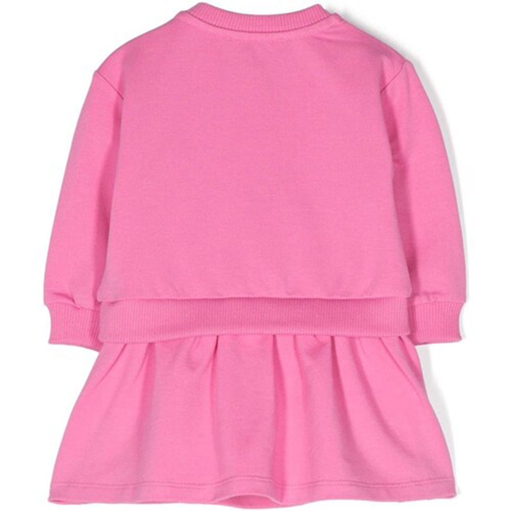 Moschino Baby Girls Teddy Sweater Dress in Pink