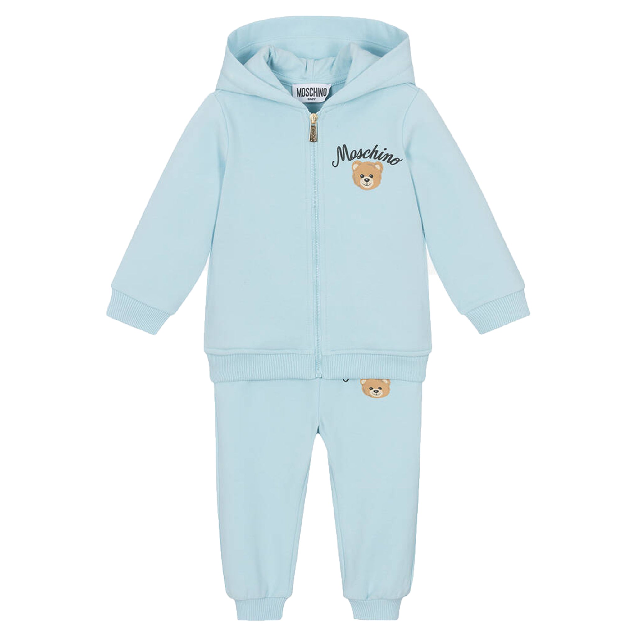 Moschino Baby Unisex Teddy Logo Tracksuit Set in Blue