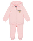 Moschino Baby Girls Teddy Logo Tracksuit Set in Pink