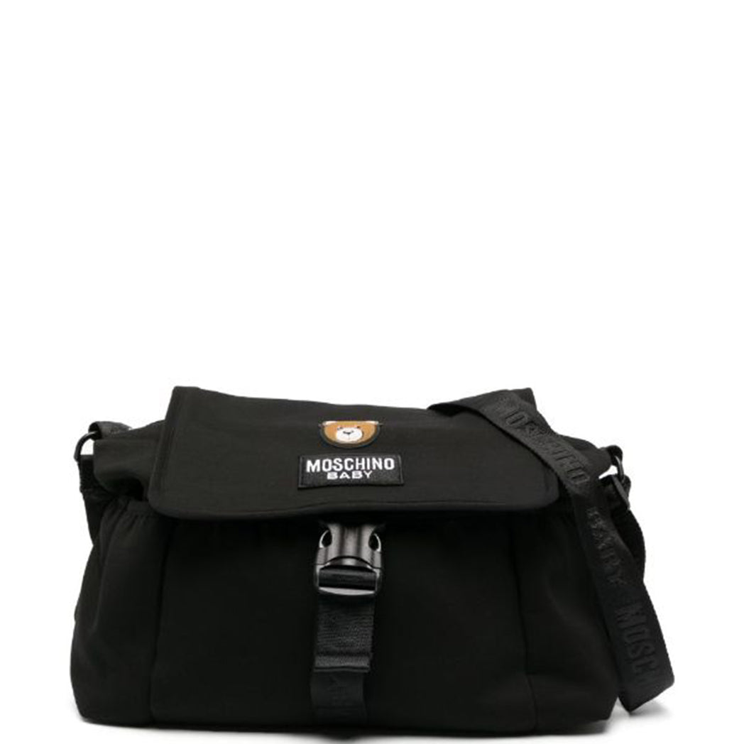 Moschino Unisex Teddy Logo Mothers Changing Bag in Black