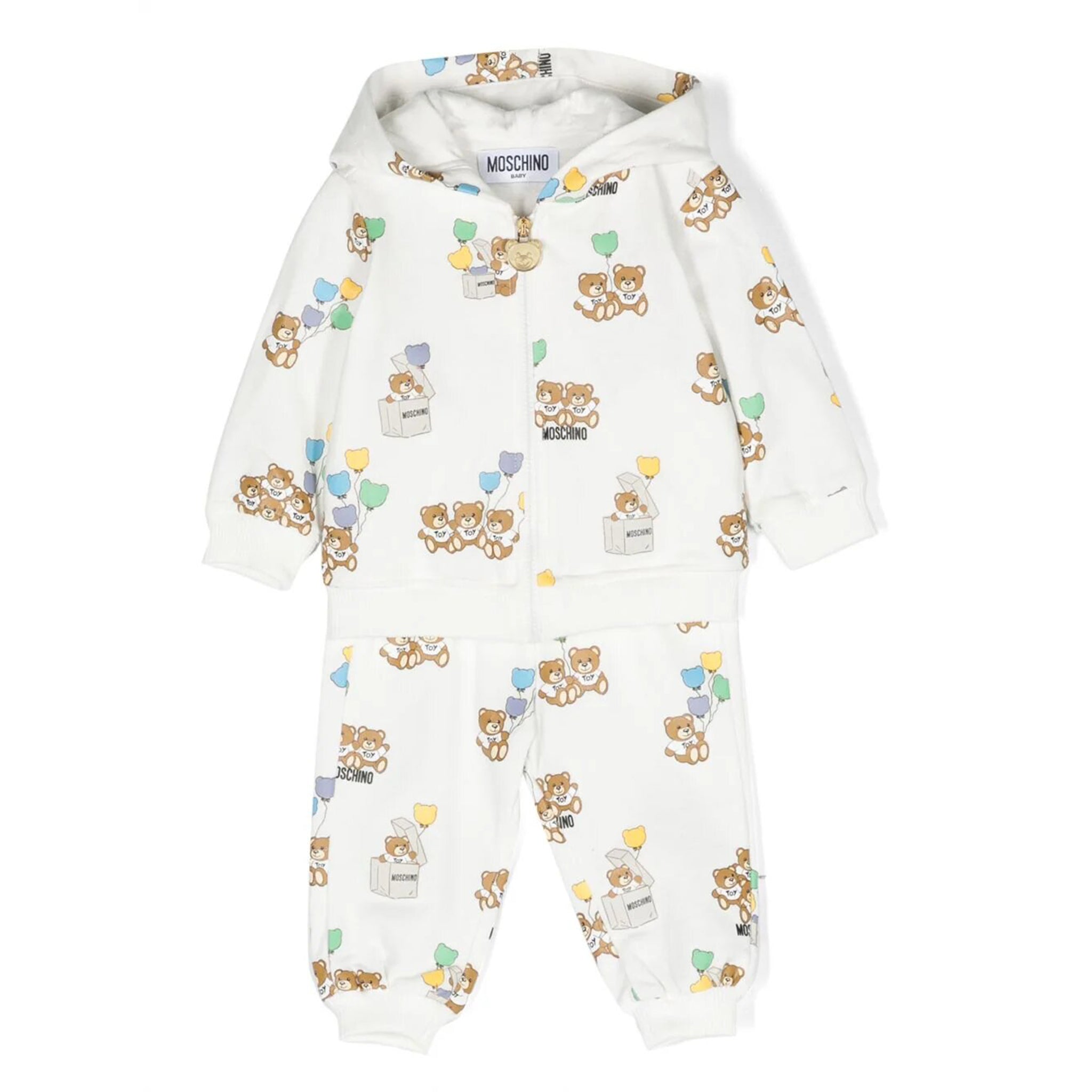 Moschino Baby Unisex Tracksuit Set in White