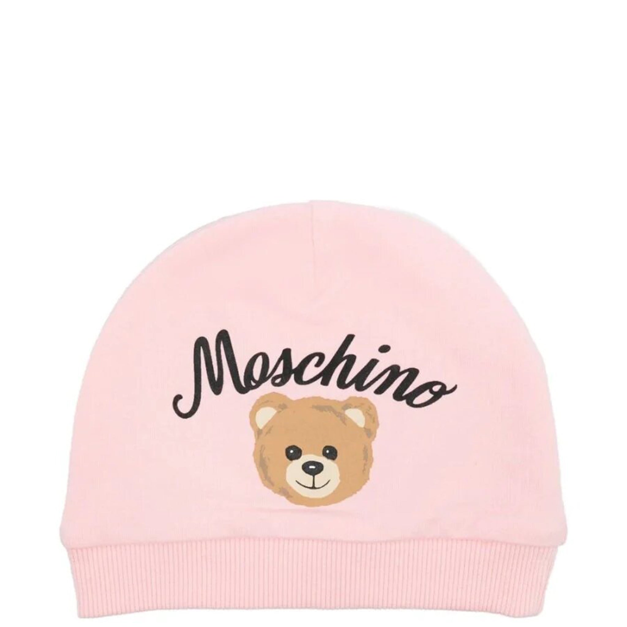 Moschino Baby Girls Teddy Logo Hat in Pink