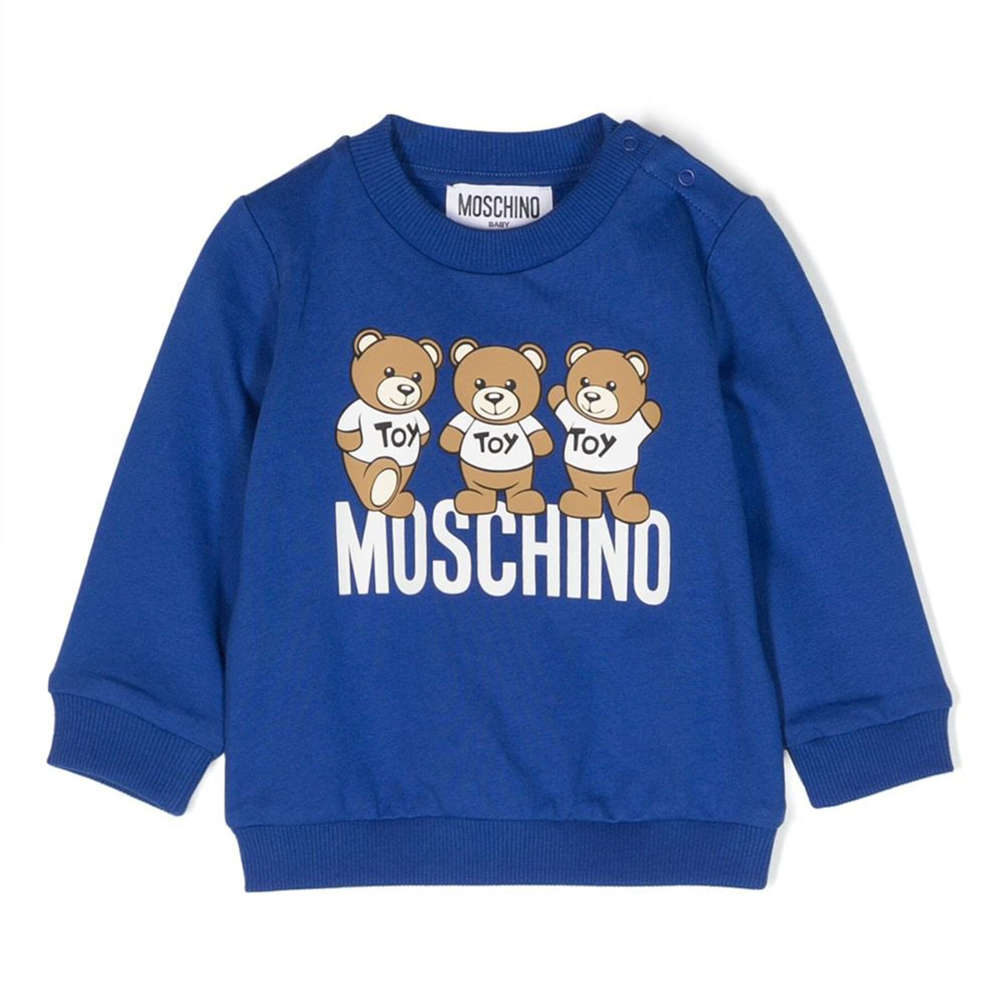 Moschino Baby Boys Teddy Sweater in Blue